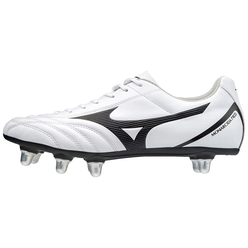 Mizuno Men's Monarcida Neo Rugby SI Rugby Boots White/Black/Red (R1GA207009-RCK)